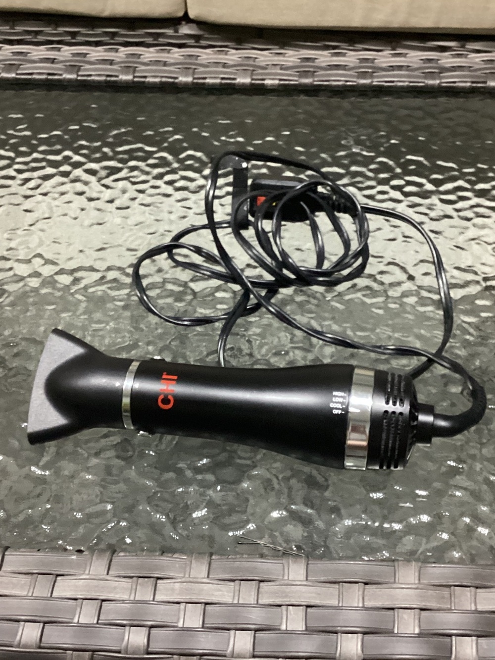 CHI Compact Black Travel Hair Dryer with Concentrator Nozzle